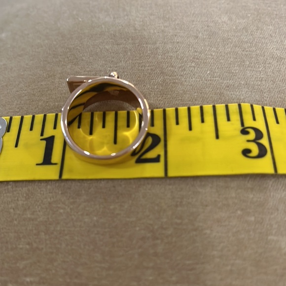 Rose Gold over Sterling Silver polished Initial J Band Ring - Picture 5 of 7